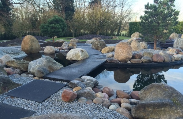 Concrete reinforced Koi Pond with Island (Leicestershire)
