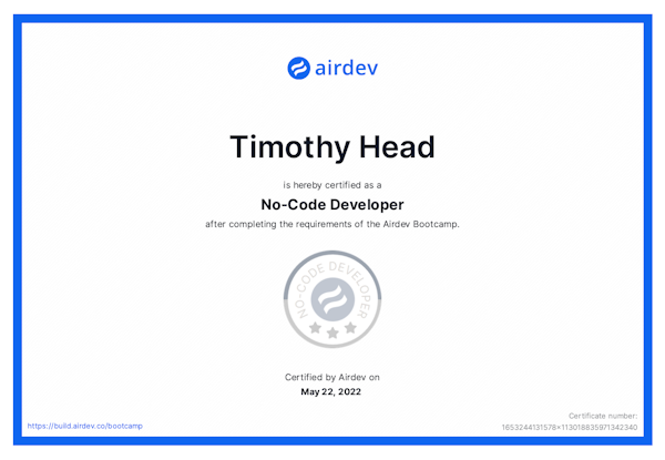 Tim Head - Bubble Developer