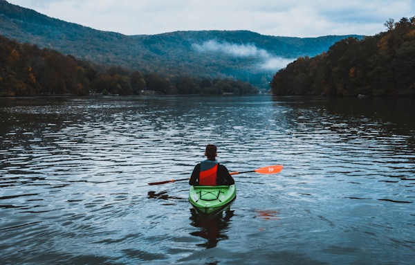 Kayaker on Lake