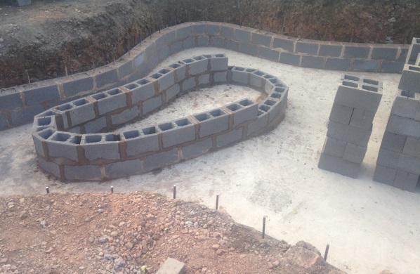 Concrete reinforced Koi Pond with Island (Leicestershire)